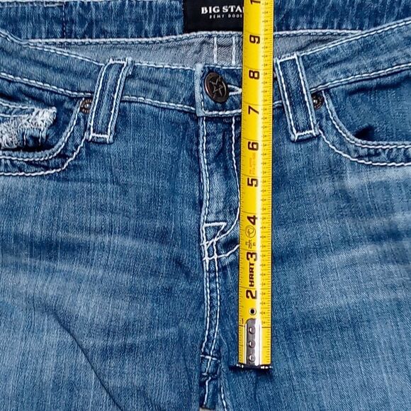 BIG STAR Remy Boot Jeans Size 30 L Womens Embroidered Stretch Low Rise - Picture 10 of 11